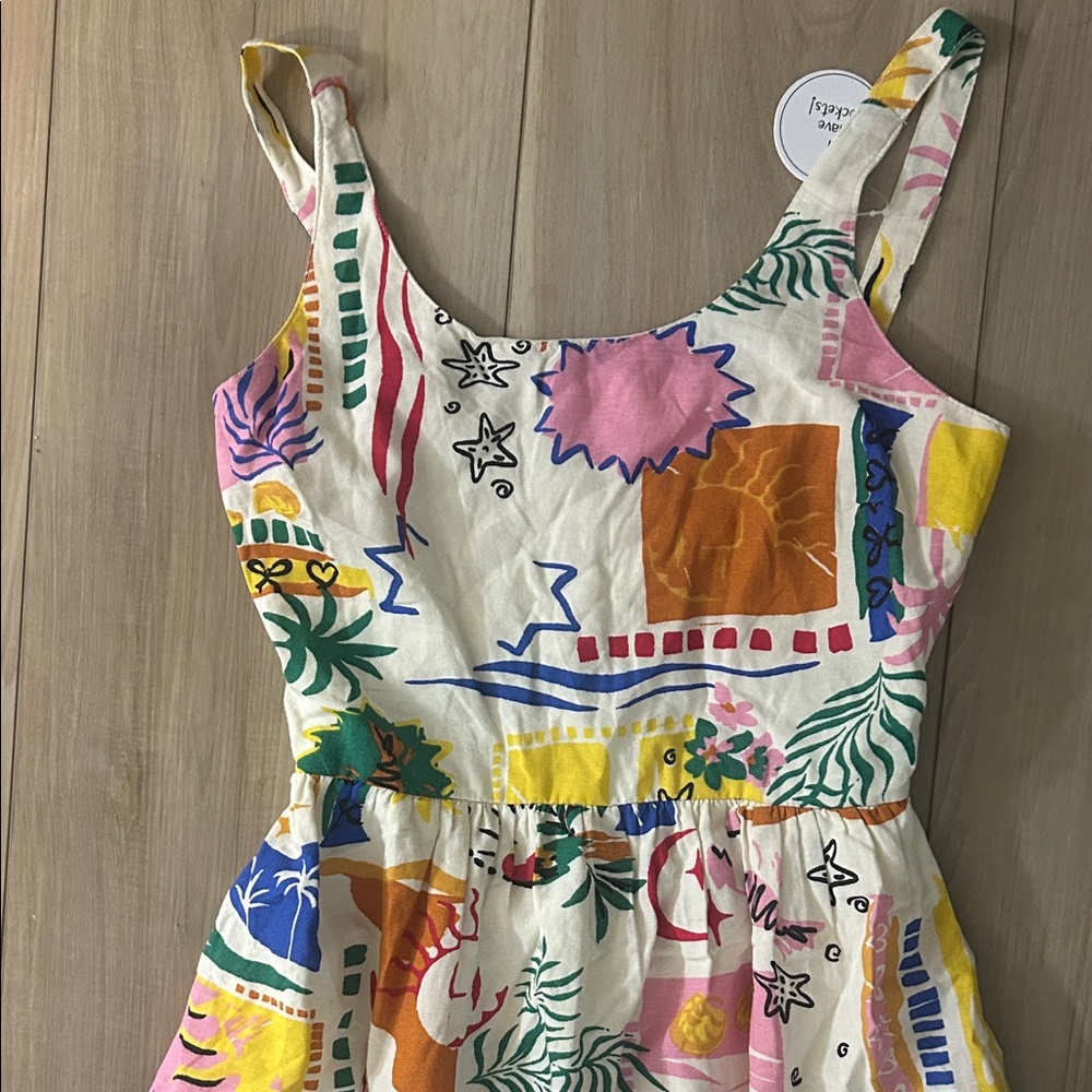 Nordstrom Colorful Patterned Midi Dress - Picture 2 of 3